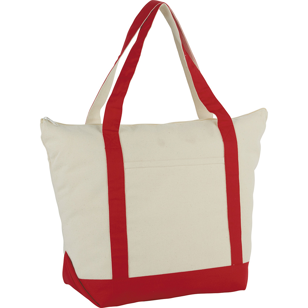 12 oz. Zippered Cotton Canvas Tote - The Brand Makers
